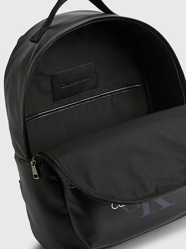 Black Calvin Klein Round Men Backpack | PVKS-80514