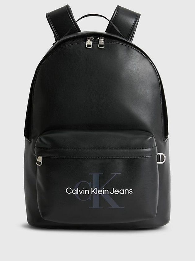Black Calvin Klein Round Men Backpack | PVKS-80514