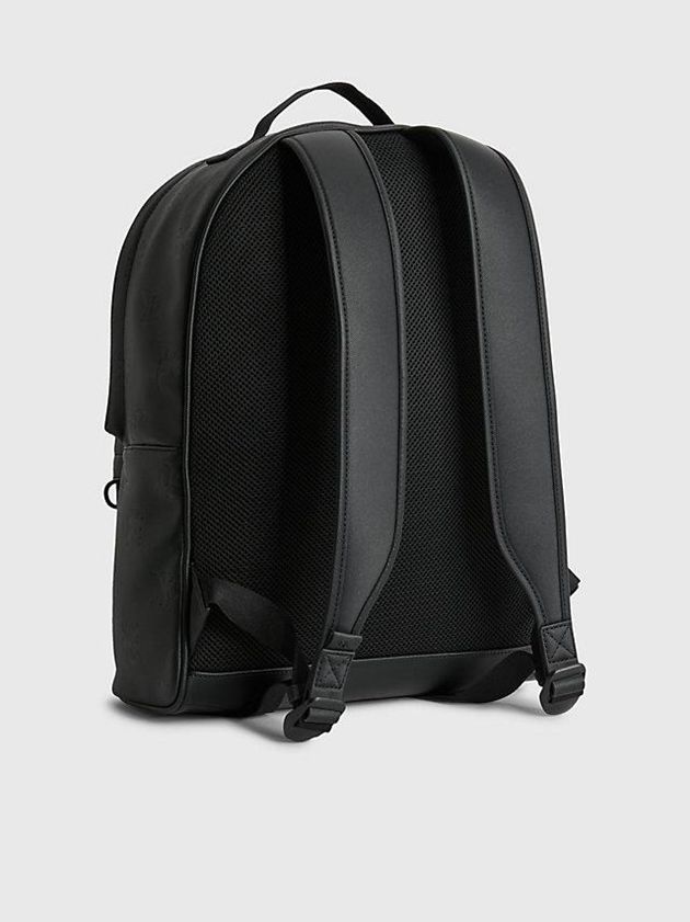Black Calvin Klein Round Men Backpack | QVIB-61879