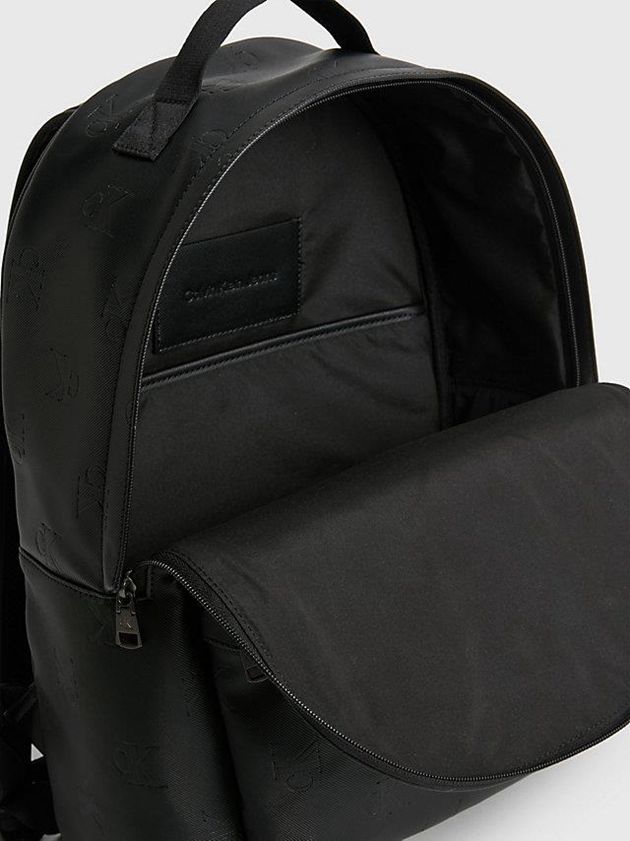 Black Calvin Klein Round Men Backpack | QVIB-61879