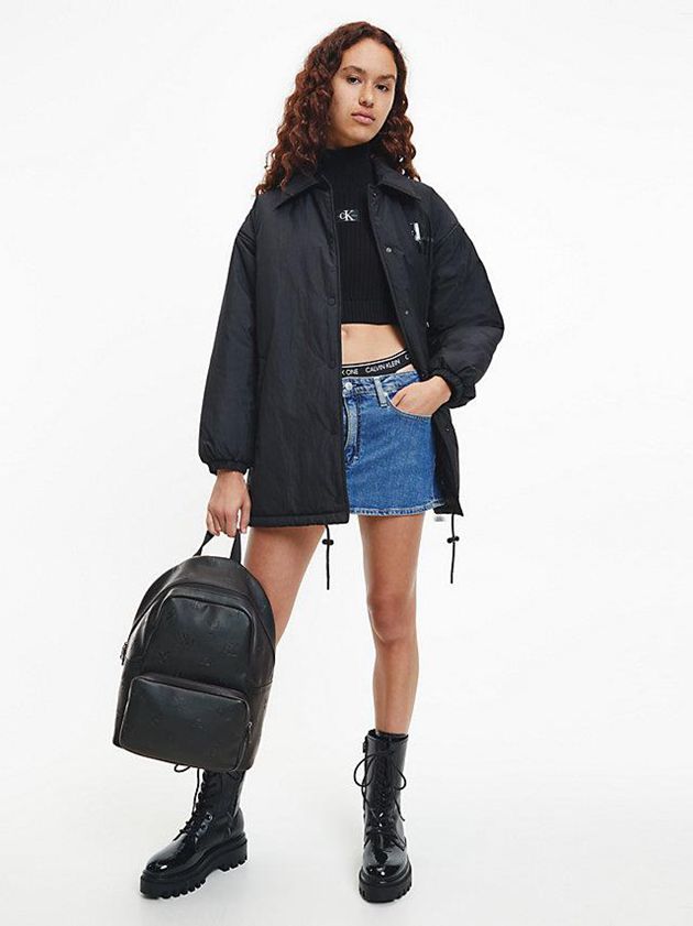 Black Calvin Klein Round Men Backpack | QVIB-61879