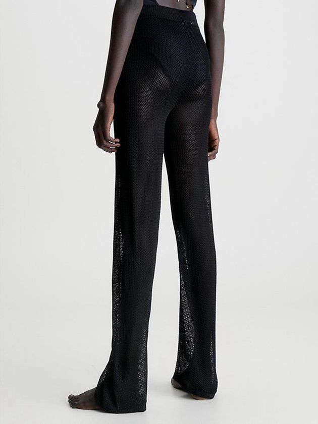 Black Calvin Klein Sheer Knit Beach Women Pants | XYMP-87530