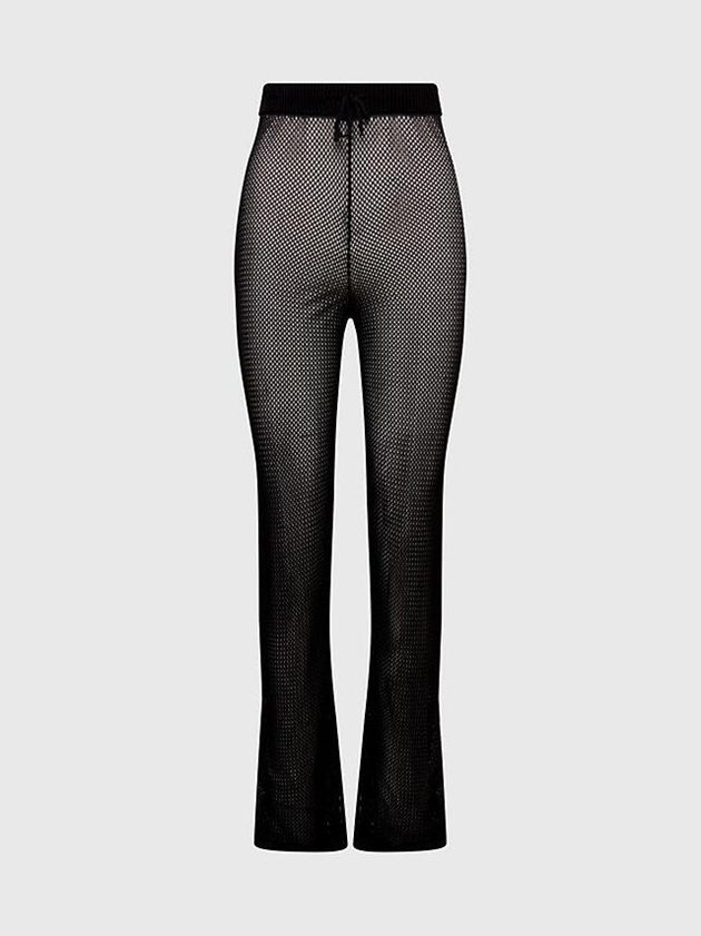 Black Calvin Klein Sheer Knit Beach Women Pants | XYMP-87530