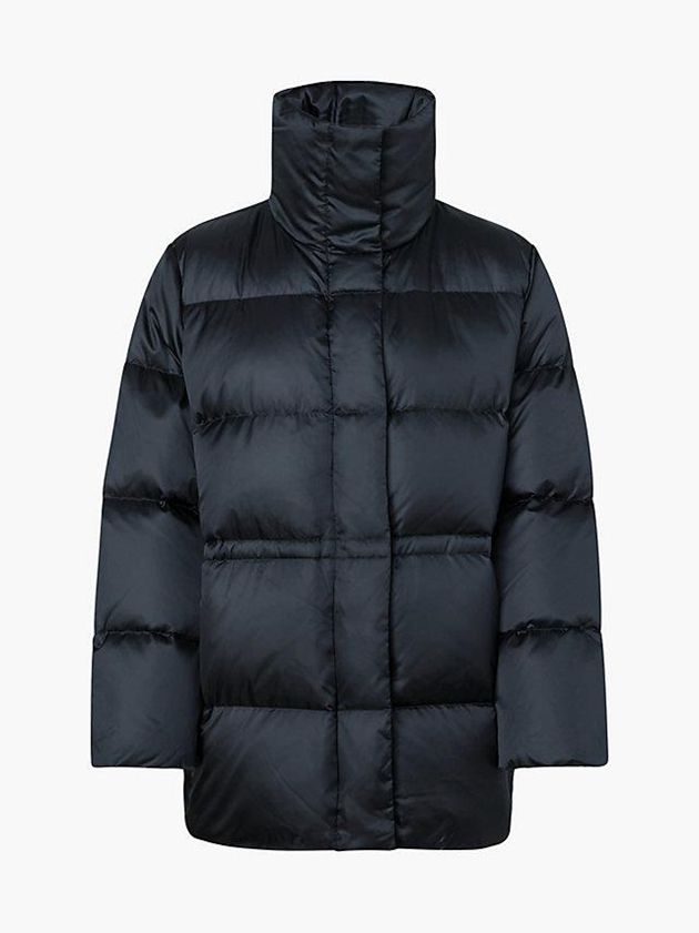 Black Calvin Klein Shine Padded Down Women Coat | PIEY-39467