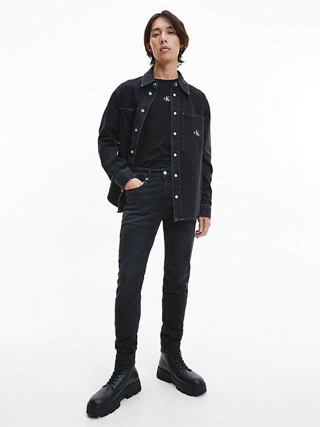 Black Calvin Klein Skinny Men Jeans | LXKP-05284