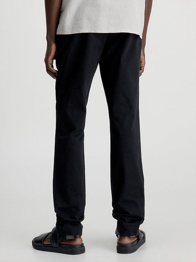 Black Calvin Klein Slim Chino Men Pants | UAPL-85937