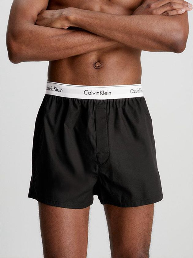 Black Calvin Klein Slim Fit Boxers - Modern Cotton Men Briefs | LFQC-69702