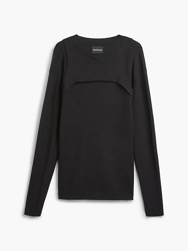 Black Calvin Klein Slim Harness Detail Jumper Men Sweater | GJDQ-84239