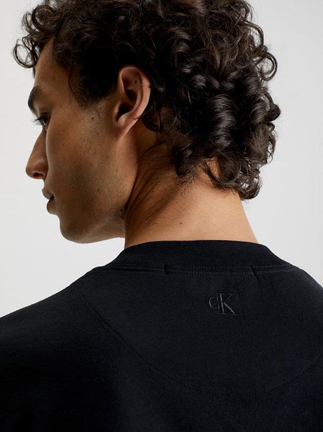 Black Calvin Klein Slim Logo Men T-Shirt | QVTX-94852