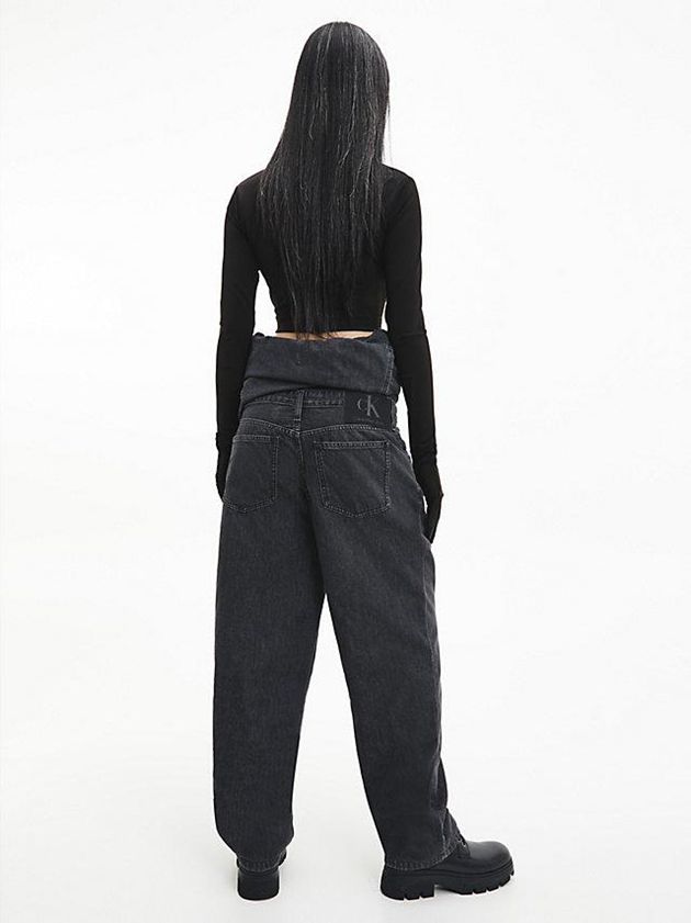 Black Calvin Klein Slim Long Sleeve Glove Women T-Shirt | AVHB-35167