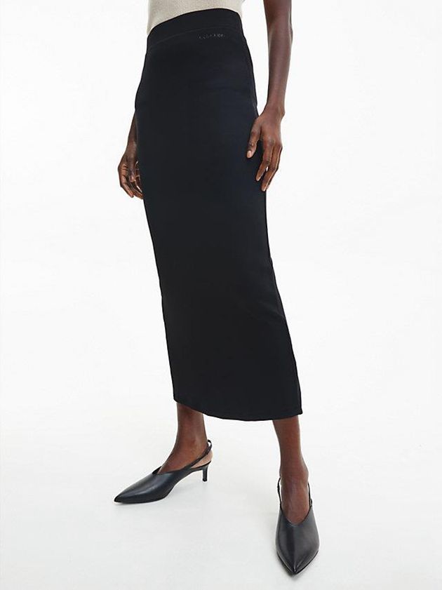 Black Calvin Klein Slim Maxi Bodycon Women Skirt | RYDO-64581