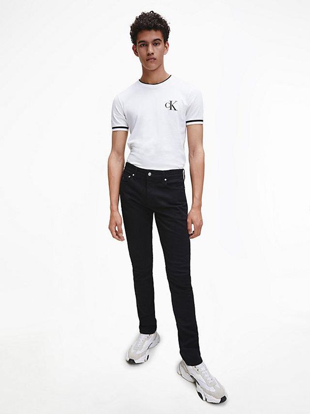 Black Calvin Klein Slim Men Jeans | ORCE-07549