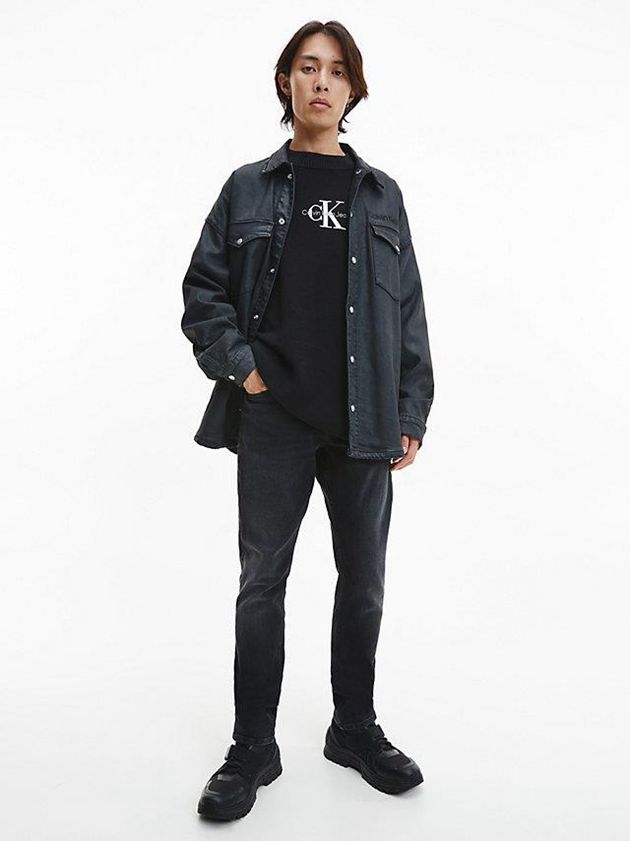 Black Calvin Klein Slim Men Jeans | RWEC-16409