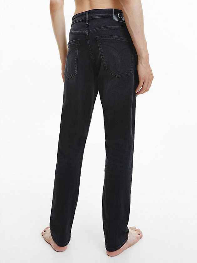 Black Calvin Klein Slim Men Jeans | RWEC-16409