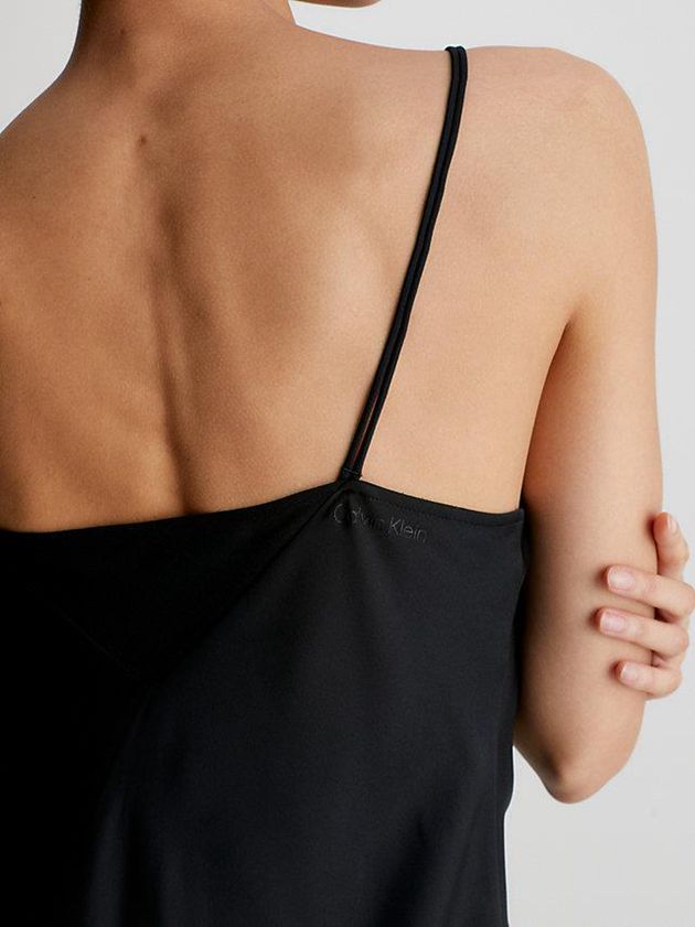 Black Calvin Klein Slim Midi Slip Women Dress | TKEY-20931