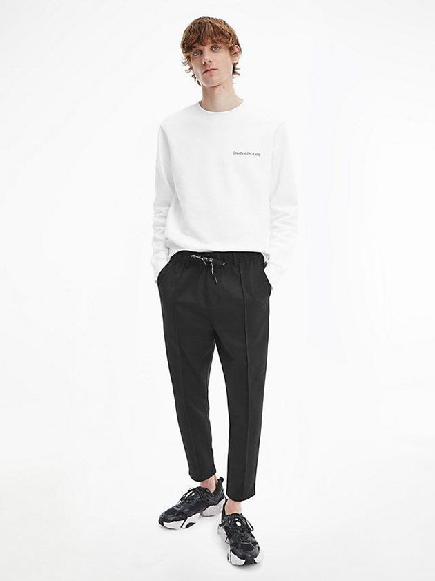 Black Calvin Klein Slim Milano Jersey Men Pants | DCKT-90276