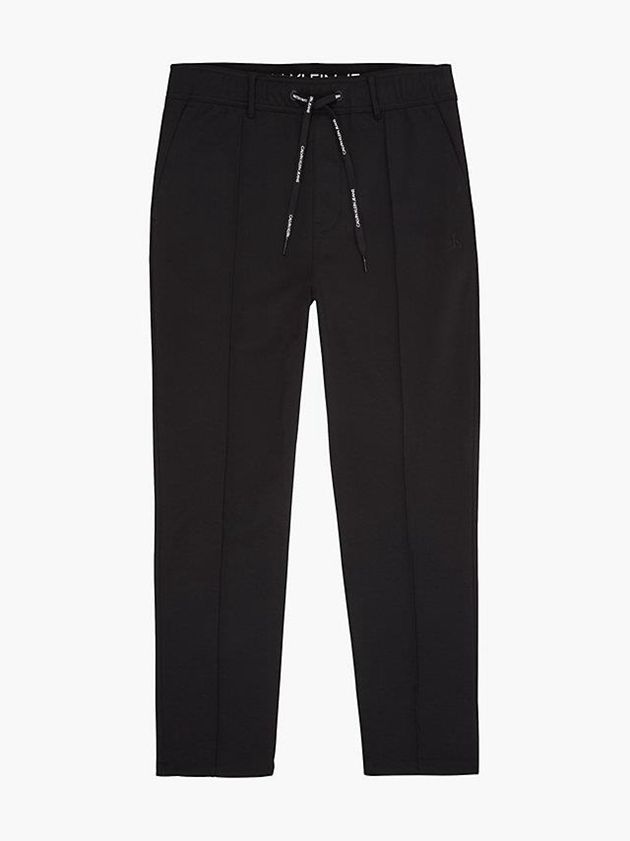 Black Calvin Klein Slim Milano Jersey Men Pants | DCKT-90276