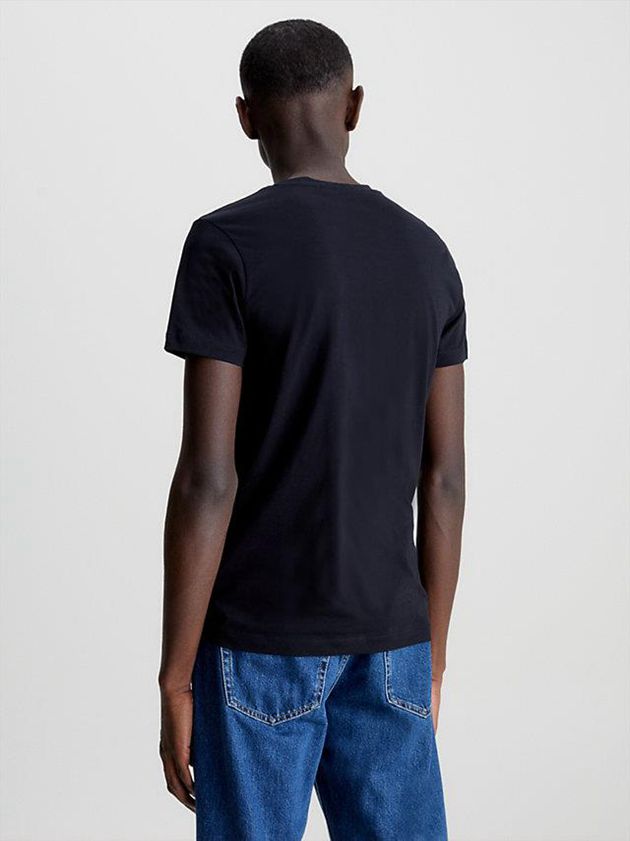 Black Calvin Klein Slim Monogram Men T-Shirt | OIGR-49062