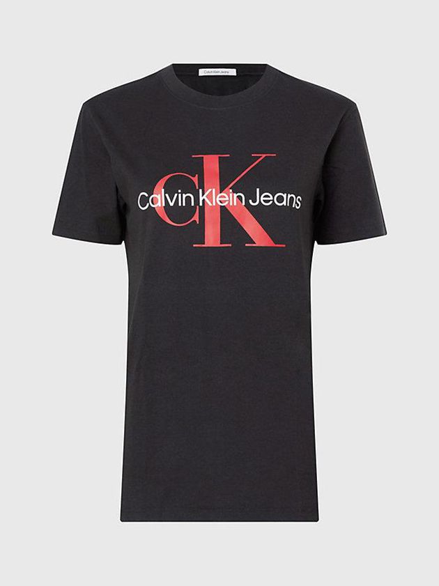 Black Calvin Klein Slim Monogram Men T-Shirt | SIMP-92810