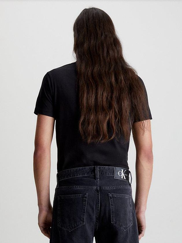 Black Calvin Klein Slim Monogram Men T-Shirt | CKDN-89461