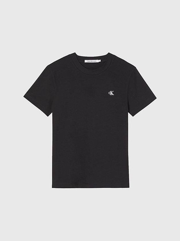 Black Calvin Klein Slim Monogram Women T-Shirt | NZFC-56183