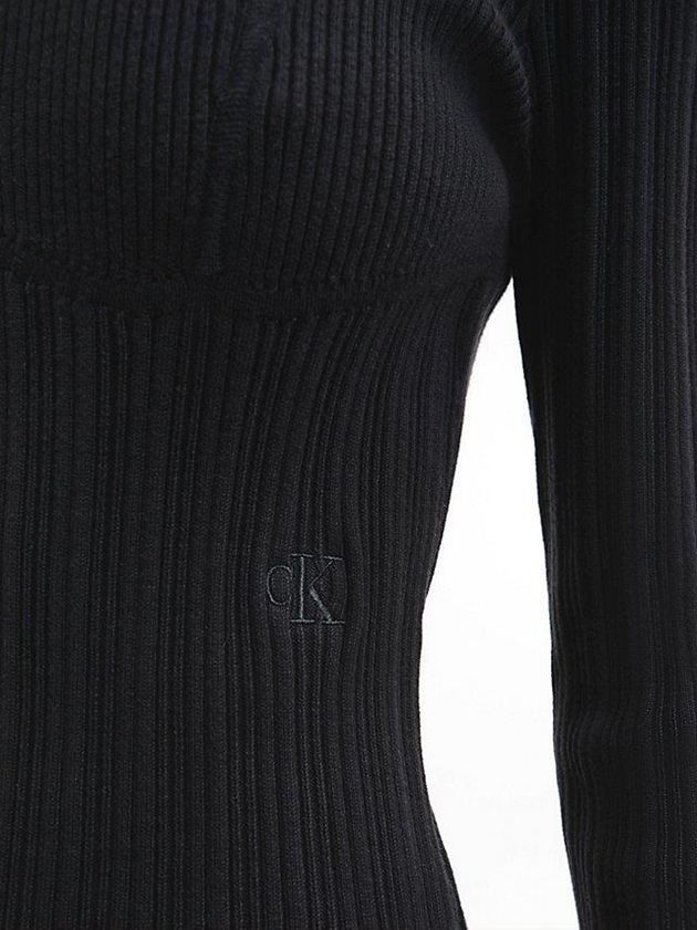 Black Calvin Klein Slim Organic Cotton Bustier Women Dress | HGQF-94185