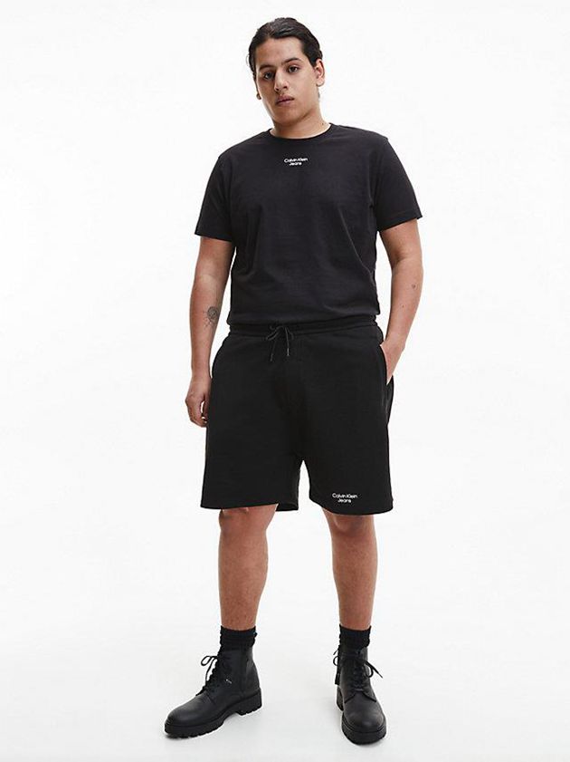 Black Calvin Klein Slim Organic Cotton Men T-Shirt | JENZ-45078