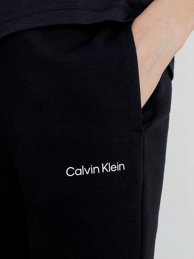 Black Calvin Klein Slim Recycled Polyester Women Joggers | DHEI-57604