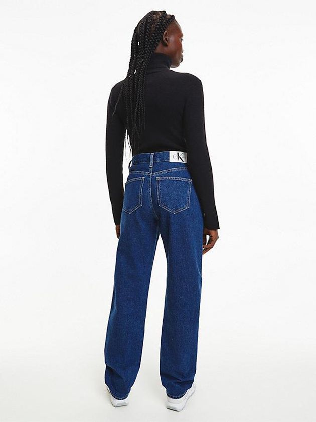 Black Calvin Klein Slim Roll Neck Jumper Women Sweater | FMUV-31874