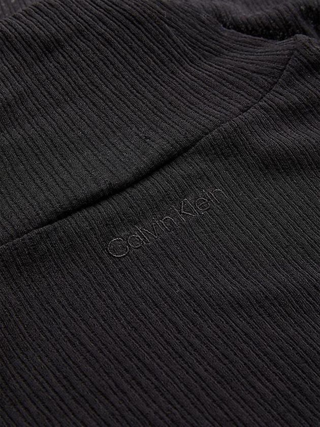 Black Calvin Klein Slim Sheer Mock Neck Jumper Women Sweater | EQWK-87530