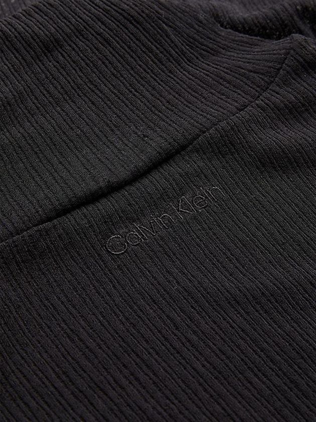 Black Calvin Klein Slim Sheer Mock Neck Jumper Women Sweater | EQWK-87530