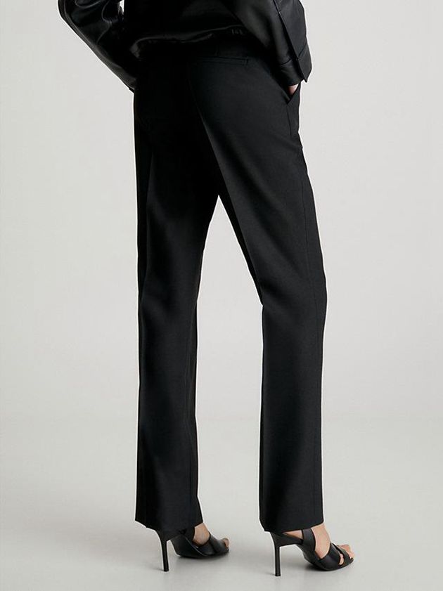 Black Calvin Klein Slim Straight Women Pants | RHCO-81956