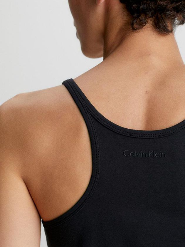Black Calvin Klein Slim Stretch Jersey Slip Women Dress | LXBD-81563