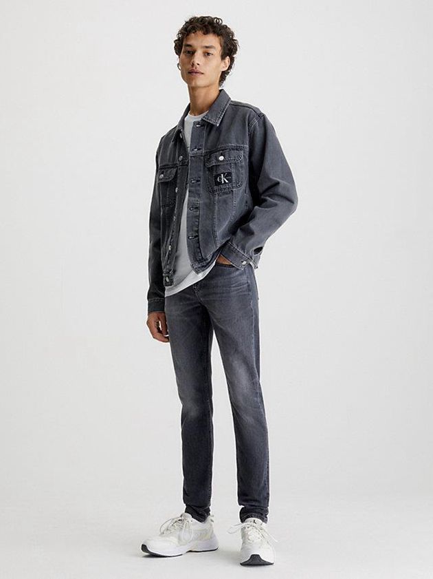 Black Calvin Klein Slim Tapered Men Jeans | RZWA-38250