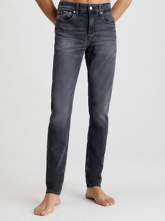 Black Calvin Klein Slim Tapered Men Jeans | RZWA-38250