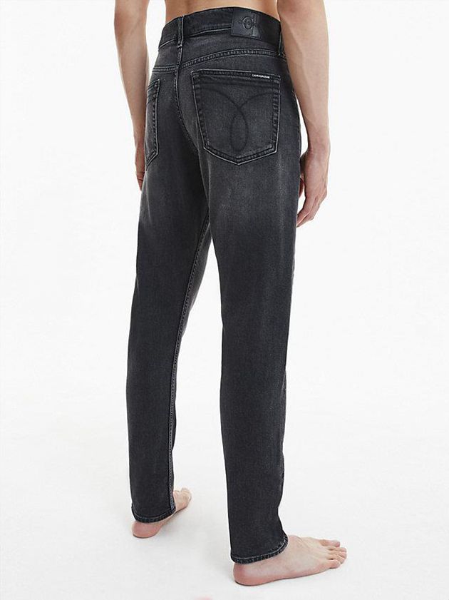 Black Calvin Klein Slim Tapered Men Jeans | IQZD-01246