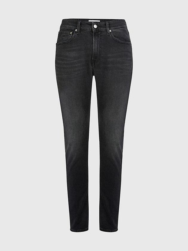 Black Calvin Klein Slim Tapered Men Jeans | IQZD-01246