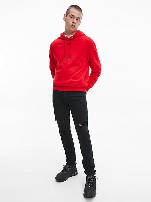 Black Calvin Klein Slim Tapered Men Jeans | FOJM-45168