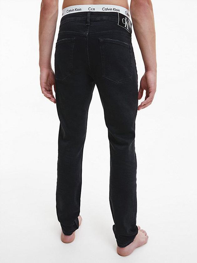 Black Calvin Klein Slim Tapered Men Jeans | FOJM-45168