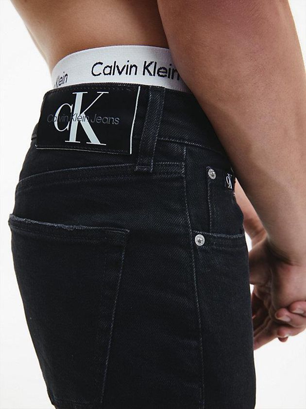 Black Calvin Klein Slim Tapered Men Jeans | FOJM-45168