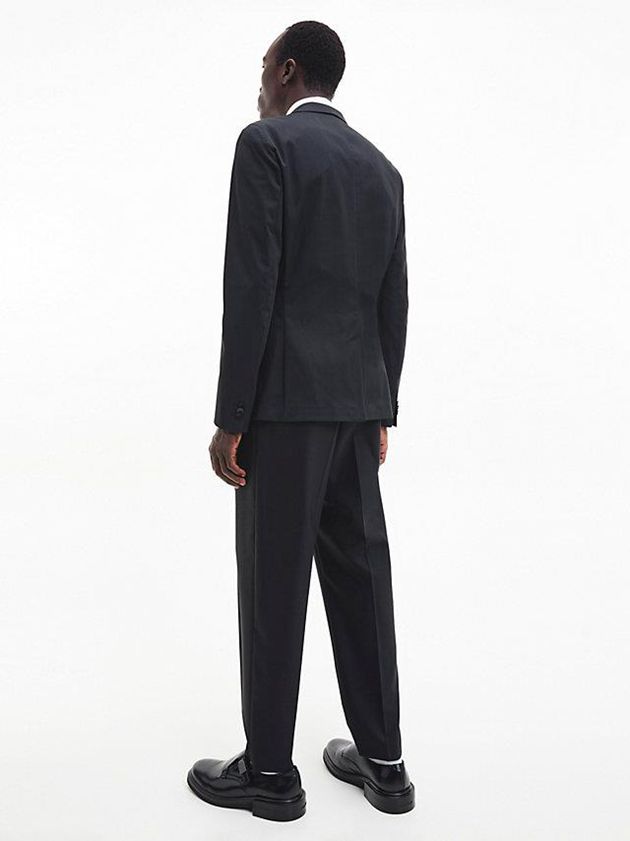 Black Calvin Klein Slim Tencel Unconstructed Men Blazer | UIWB-03518