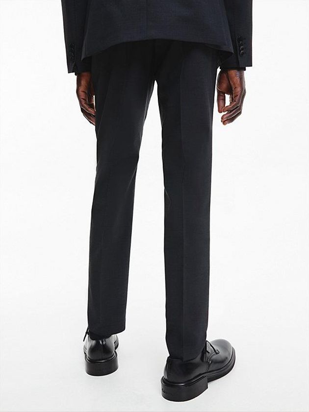 Black Calvin Klein Slim Two Tone Men Pants | QVZE-42036