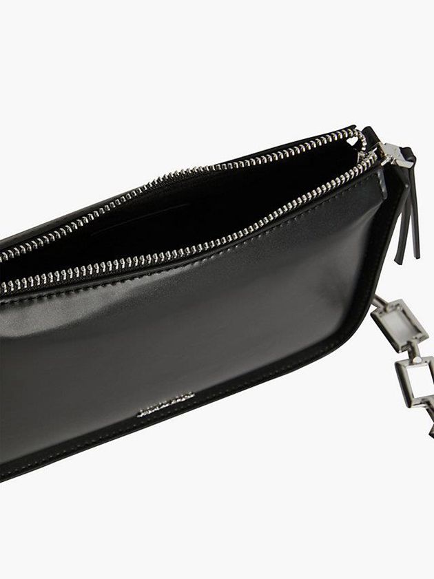 Black Calvin Klein Small Recycled Crossbody With Chain Women Bags | EZPF-13596