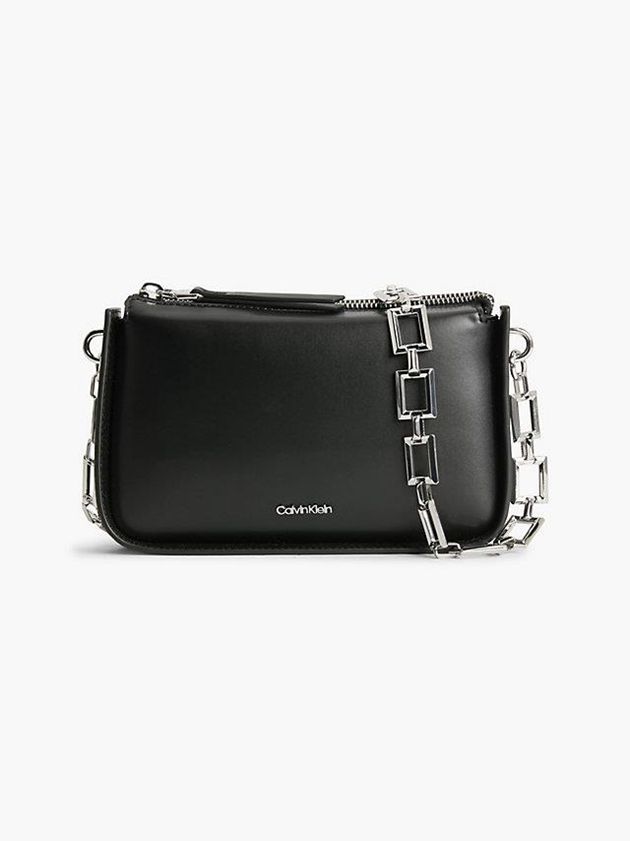 Black Calvin Klein Small Recycled Crossbody With Chain Women Bags | EZPF-13596