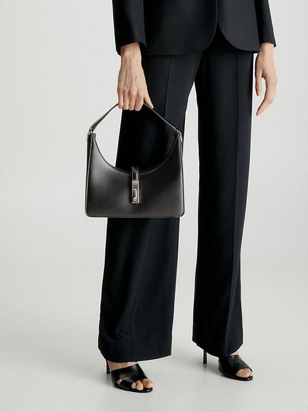 Black Calvin Klein Small Recycled Shoulder Women Bags | NMRZ-43081