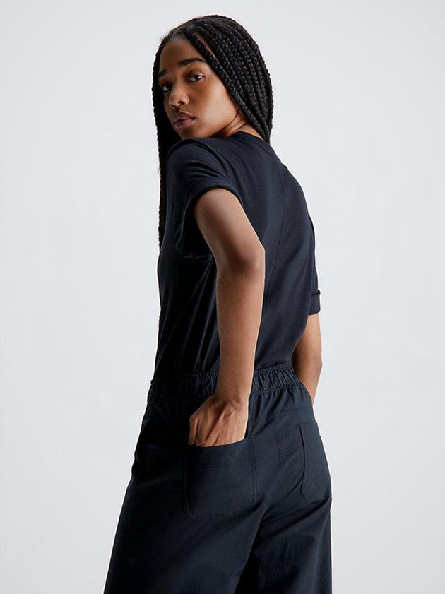 Black Calvin Klein Soft Gym Women T-Shirt | CAUE-68547
