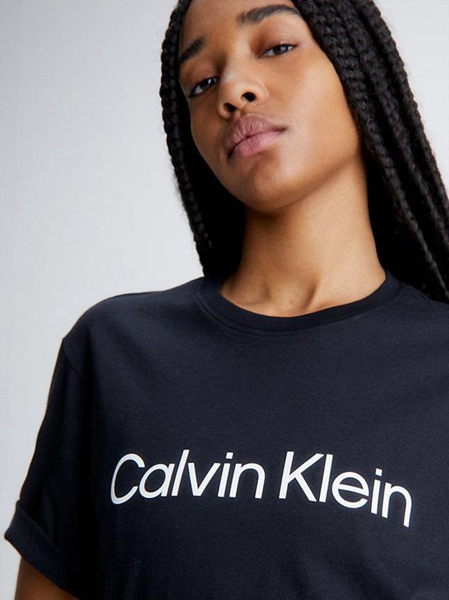Black Calvin Klein Soft Gym Women T-Shirt | CAUE-68547