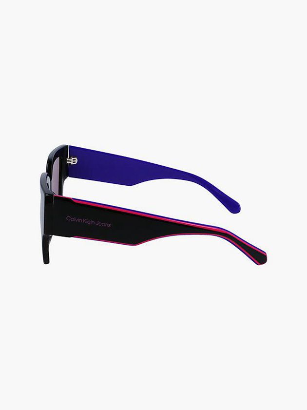 Black Calvin Klein Square Women Sunglasses | MOBW-41896
