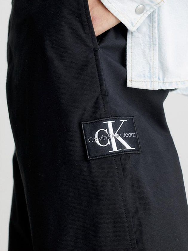 Black Calvin Klein Straight Belted Utility Chinos Men Pants | YQEP-43907