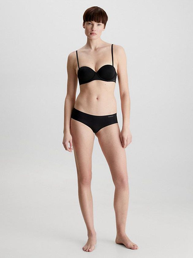 Black Calvin Klein Strapless Women Bra | ZFKX-52084
